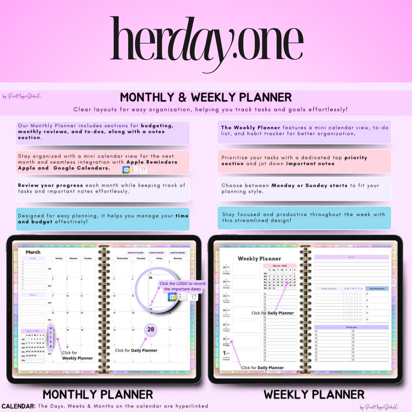 MEGA DIGITAL PLANNER BUNDLE 15K+ PAGES, 8K+ STICKERS